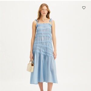 Tory Burch Sky Blue Midi Dress